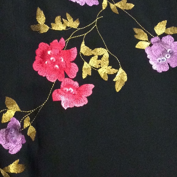 Bob Mackie Studio Black Embroidery Cocktail Dress - Picture 6 of 6